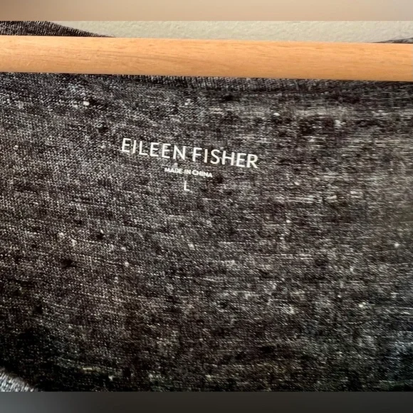 Eileen Fisher Charcoal Organic Linen Dress - Picture 3 of 11